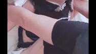 髪もスカートも超ミニ♥️お団子青チャイナ服娘の 美味おま○こに中出し！精子が桃尻つたってトローリ🍑