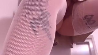 Sizzling Neighbor's Door Fun: Elevator Masturbation with a Squirt Finish!