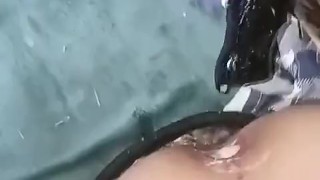 Me fuck my ass with the black cock first time