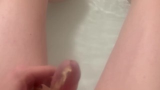 Peeing and jerking in the tub