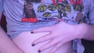 Femboy Hufflepuff Edging and showing off