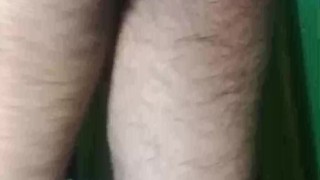 Indian Gay Crossdresser Gaurisissy in blue Salwar Suit pressing his boobs and fingering in his ass