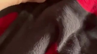 Army Specialist jerking off in his flannel pajamas and wearing the PFC's boxer briefs