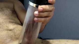 PENIS PUMP PLUS A HANDJOB WATCHING PORNHUB