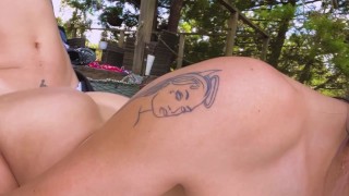 POV-My stepbrother knows how to have fun when we go for a walk
