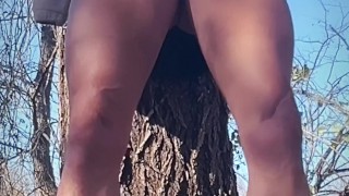 Hot Sexy Muscular Guy Masturbating in Public Outside in Nature
