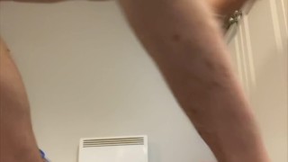 Gay fag boy training his hole