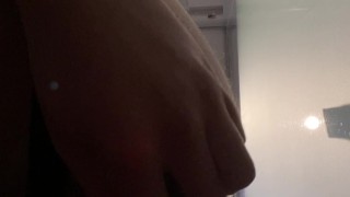 Plugged hole, big cum shot