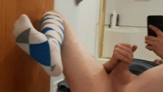 Short Masturbation Clip Knee High Socks
