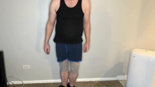Straight Guy Undresses to Uncut Cock After a HARD Day at Work