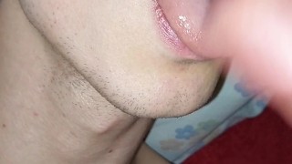 Young twink slave's straight-from-the-door dickgag & assfuck by older male neighbor with tons of cum