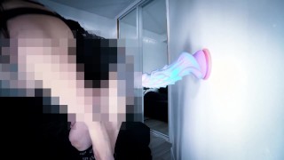 Tattooed Goth Slut Fucks Fantasy Dragon Dildo