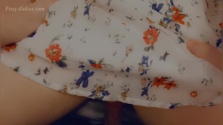 Dirty harassment after school. Horny Stepdad penetrated in my panties.