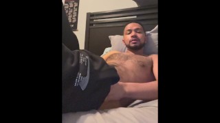 Watch me jerk off my big hairy cock