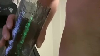 DUMPING MY CUM INTO GLASS !!
