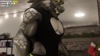 Santa Hyper Muscle Growth Transformation Animation