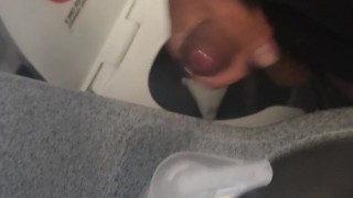 Jacking off on an airplane