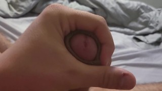 Chubby teen solo masturbation while mom is in next room