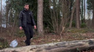 Walking around HARD in the woods