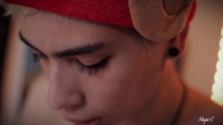 Christmas Special Big Dick Slim Latino Twink Magic C Jerking Off Covering Some Christmas Cookies