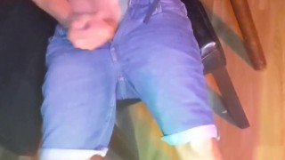 Twink's Uncut Big Dick Cumming Solo