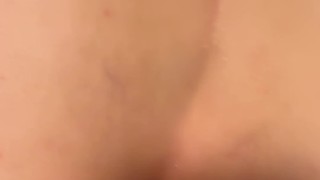 BBW stepmom MILF fucked from behind doggy back shots his POV and cum shot