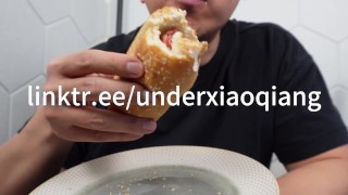 Eating Cum Filled HotDog ASMR