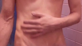Jerking off in shower