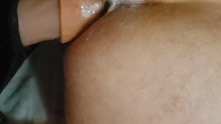 Pegging his ass strapon not enough wanted sleeve too