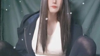 男の娘オナニー Japanese crossdresser teasing