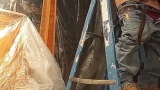 Working on a ladder
