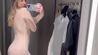 See through Transparent Sexy dress TRY on Haul