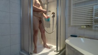 First time shower on camera