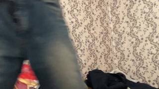 guy masturbates and goes out to drink coffee