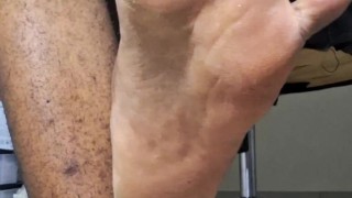 Str8 black guy teases you with his feet