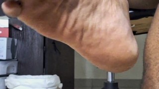 Str8 black guy teases you with his feet