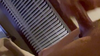 Big dick stud Jo Watching gay porn and cumshot
