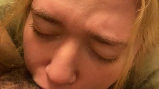 BBC deepthroat swallow massive cock
