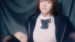 男の娘オナニー Japanese crossdresser teasing