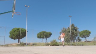 Fully naked basketball in public