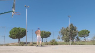 Fully naked basketball in public