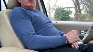 I part my car and jerk-off in public and cum. I talk a little bit. Full, unedited, new version.