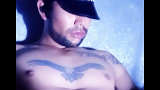 policeman masturbates in his room until he cums completely