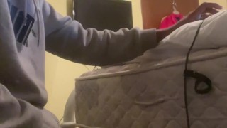 I slowly got turned on and started jerking my hard black cock until I cummed