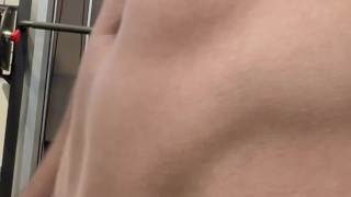 Flexing my muscles after workout