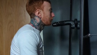 Cute slut deepthroat dildo messy