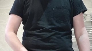 Daddy in tighty whities has a new years wank. Cock pulled through y-fronts and cums.