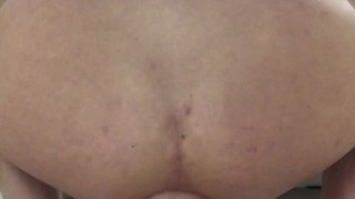 Riding huge Dildo Stretches My Asshole!!