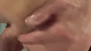 Fisting slut playing with my soft big hole