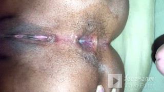 Penetrating this brunette's anus can create an addiction